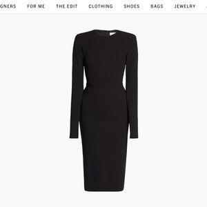 Victoria Beckham  Wool-Blend Midi-Body-Con Dress